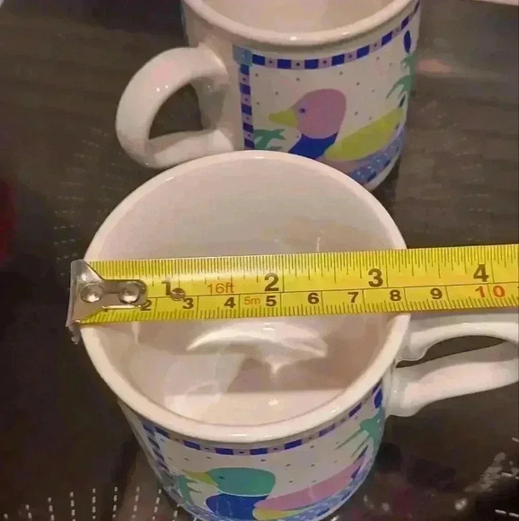 Vintage American Greetings Designers Collection Duck Coffee Tea Mug Cup Set of 2 - Picture 5 of 7